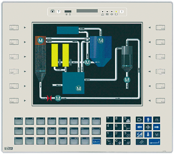 Das System ›UniOP ePAD30‹ der Firma Exor in Solingen, das über TFT-Touchscreens dargestellt wird, ist ein Interface für die Steuerung von Produktionsmaschinen.