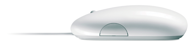 Der Scrollball übernimmt bei der Mighty Mouse die Funktion des Scrollrads, kann allerdings nicht nur senkrechte Bewegungen steuern, sondern lässt sich wie einen Joystick bewegen. Mit dieser Maus kann man Klicken, Rollen, Drücken und Blättern. Vier Tasten sind zudem programmierbar.