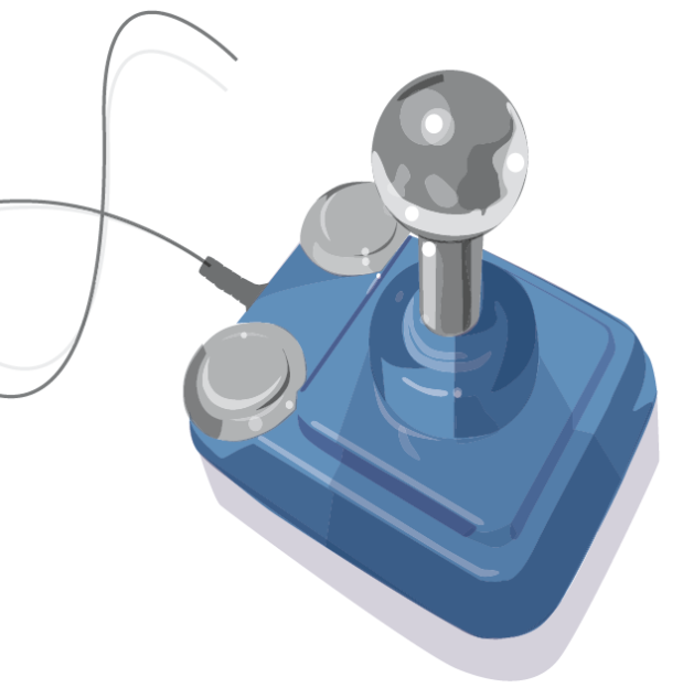 Der klassische Joystick für die Computerkonsole.