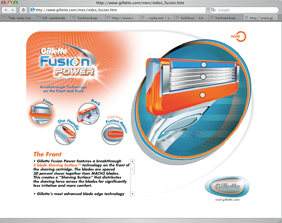 Screenshot der Website von Fusion Klingen.