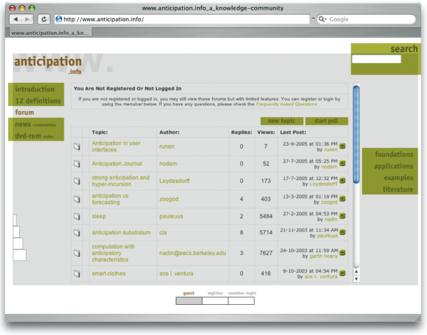 Forum von www.anticipation.info