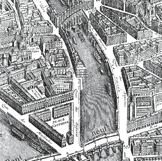 Stadtplanung als Interface der sozialen Interaktion. Michel Turgots Stadtplan von Paris, graviert von Louis Bretez und Claude Lucas (1734–39). Eine komplette Reproduktion ist zu finden in ›Le Plan de Paris de Louis Bretez dit Plan de Turgot, présenté et commenté par Bernard Rouleau‹, Nördlingen: Verlag Dr. Alfons Uhl, 1989.