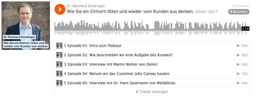 Dr. Reinhard Ematinger mit einem Podcast bei Soundcloud.